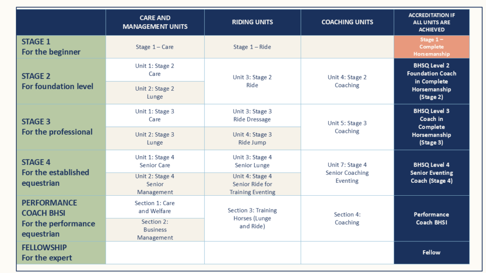 How the BHS Stages Work Today | Equestrian Circles